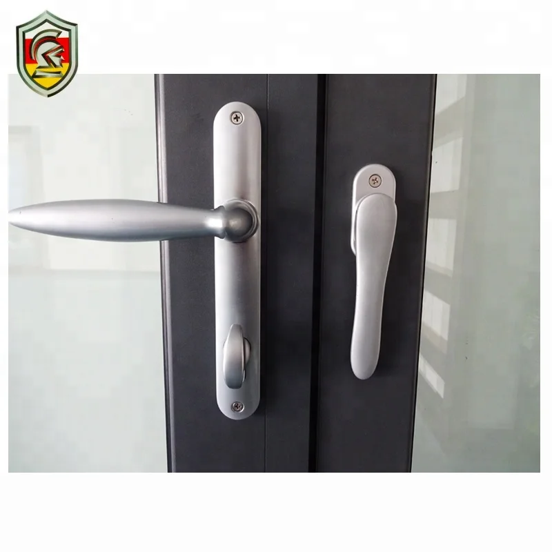 Accordion Clear Tempered Glass Folding Door Garden Bifold Doors