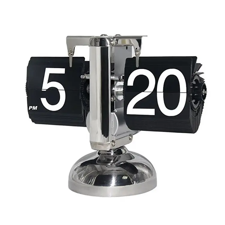 Decorative Mechanism Giant Auto Flip Desk Table Alarm Clock,Automatic