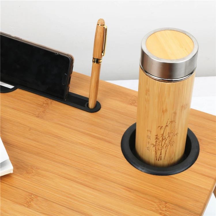 Заводская цена, многофункциональный складной стол, бамбуковый деревянный стол для ноутбука, учебный стол в кровати