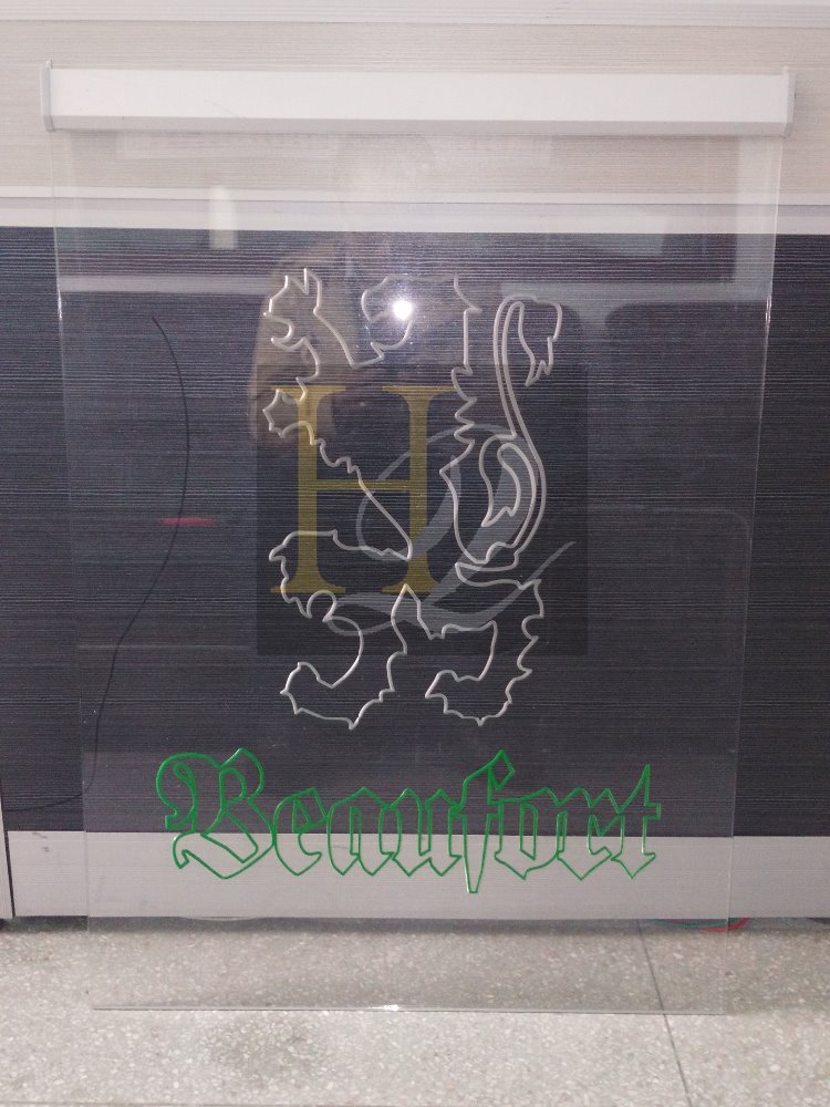 Popular Hot Sale Table Top LED Edge Lit Sign With Aluminum Base 3D Laser Engraving Design Acrylic Signs with Logo Engraving