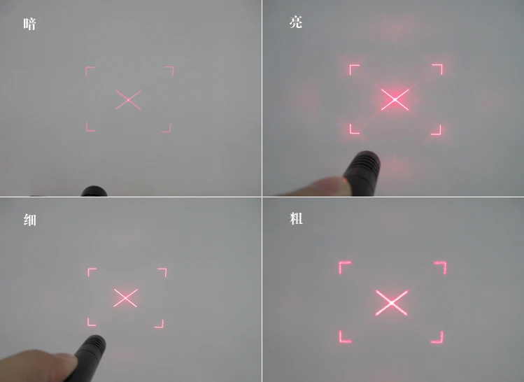 FU650CFKCHA100-GD16-30 <1mW Diffractive Optical Elements(DOE) Non-closed Rectangle Diagonal Pattern Laser with Adjustable Focus