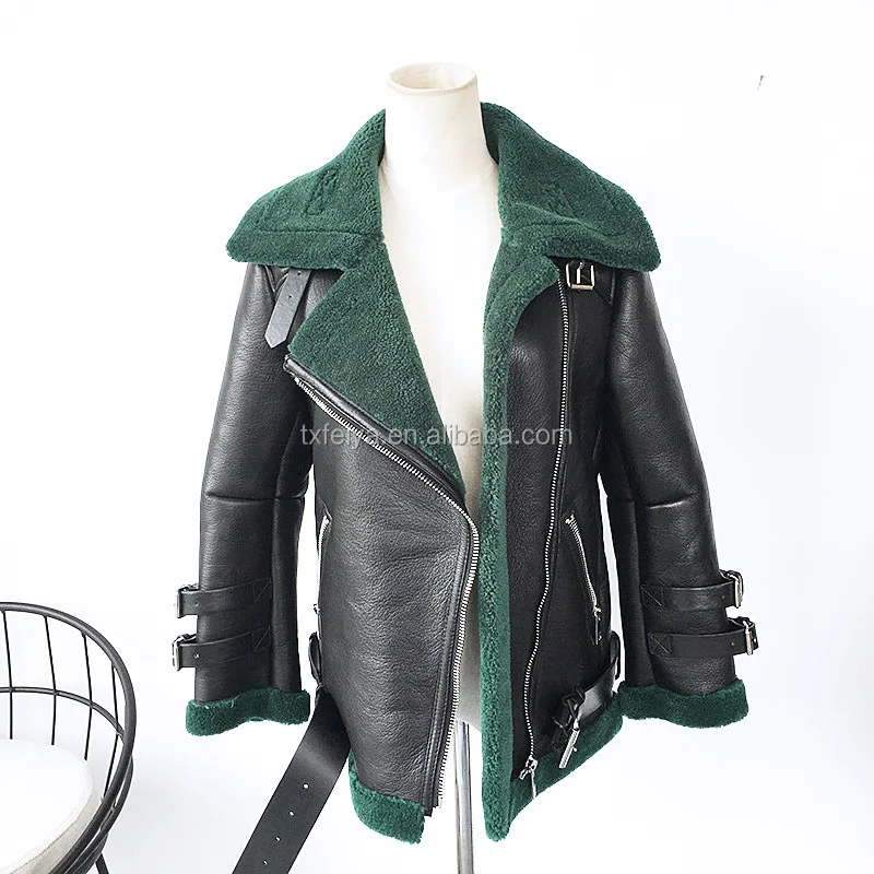 
Двухсторонняя кожаная парка оптом/женская кожаная зимняя куртка/Женская Овчина ягненка 