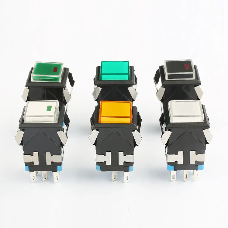 Point Dual Led Color High Temperature Limit Illumination Push Button Switch Momentary