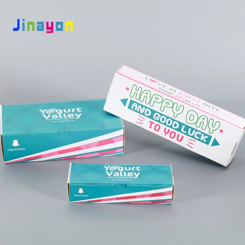 Fábrica Jinayon: caja blanca corrugada estampada en relieve y con laminado brillante, personalizada al por mayor para el embalaje de donuts y pasteles, desechable