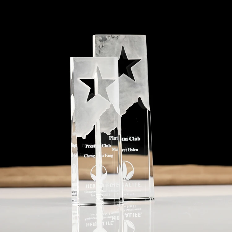 Wholesale Cheap Customized Star New Design Crystal Trophy