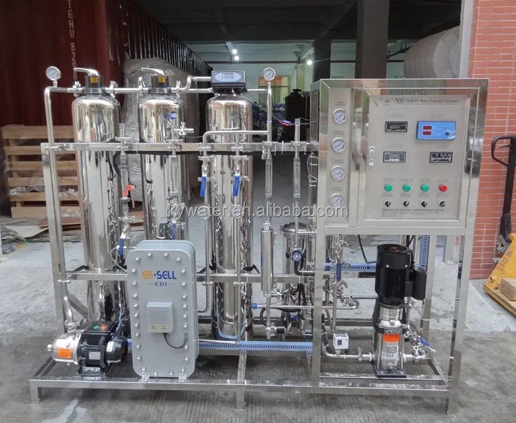 500 LPH Reverse Osmosis Distillation Machine With EDI Best Distilled Water Machine