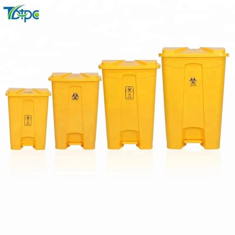 120 Liter Yellow Dust Bin Pedal Plastic Medical Waste Bin for Sale - China Garbage  Bin and Waste Bin price