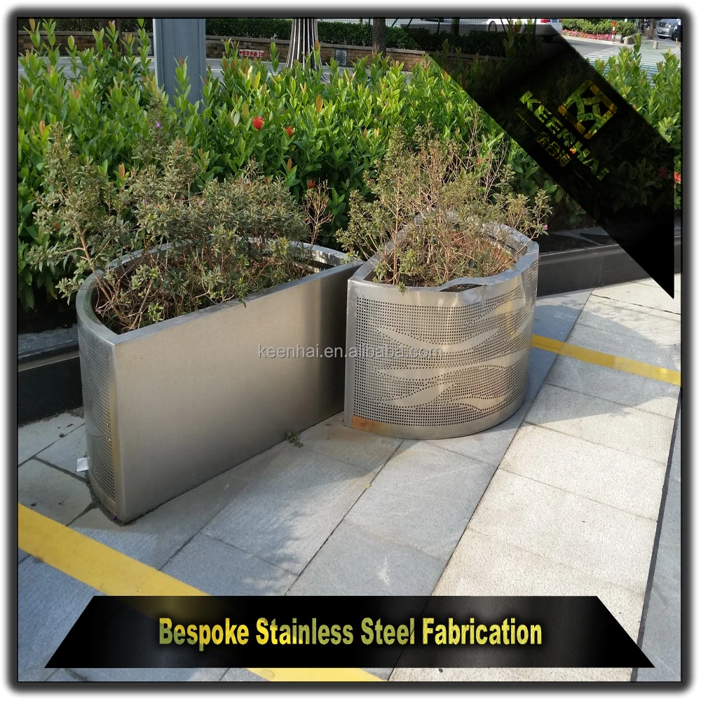Stainless Steel Rectangular Flower Pot Giant Planter for Indoor and Outdoor Decoration Small Size Designed for Planting
