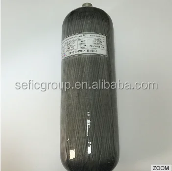 Composite Cylinder Tank Oxygen Respirator with Valve 3litre 6.8litre 9litre High Pressure Carbon Fiber Carbon Fiber/ Aluminum
