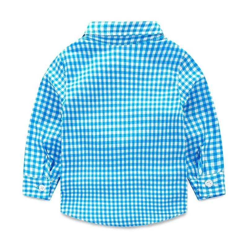 Высококачественный яркий хлопковый сетчатый костюм с длинными рукавами и джинсовыми шортами комплект для мальчиков эксклюзивная одежда