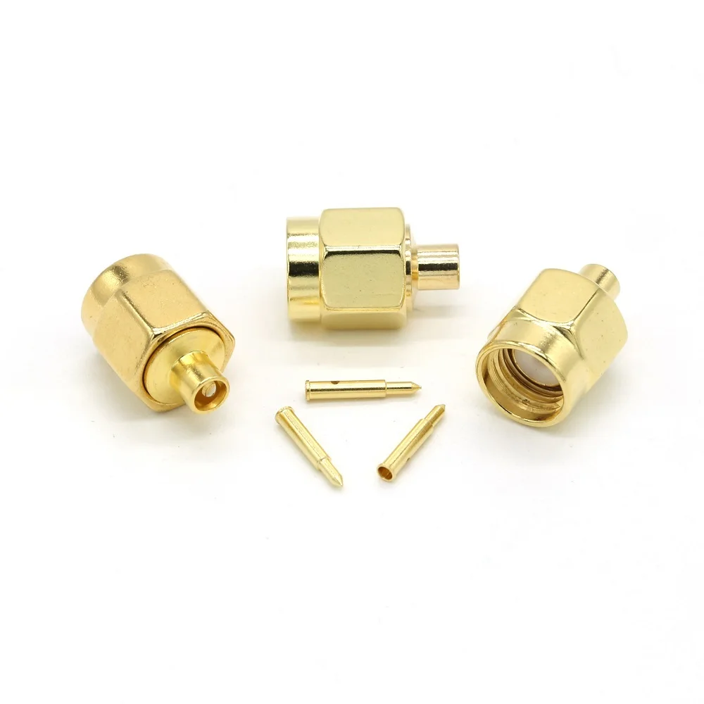 Factory customized SMA male coaxial connector for RG402 SM141 cable