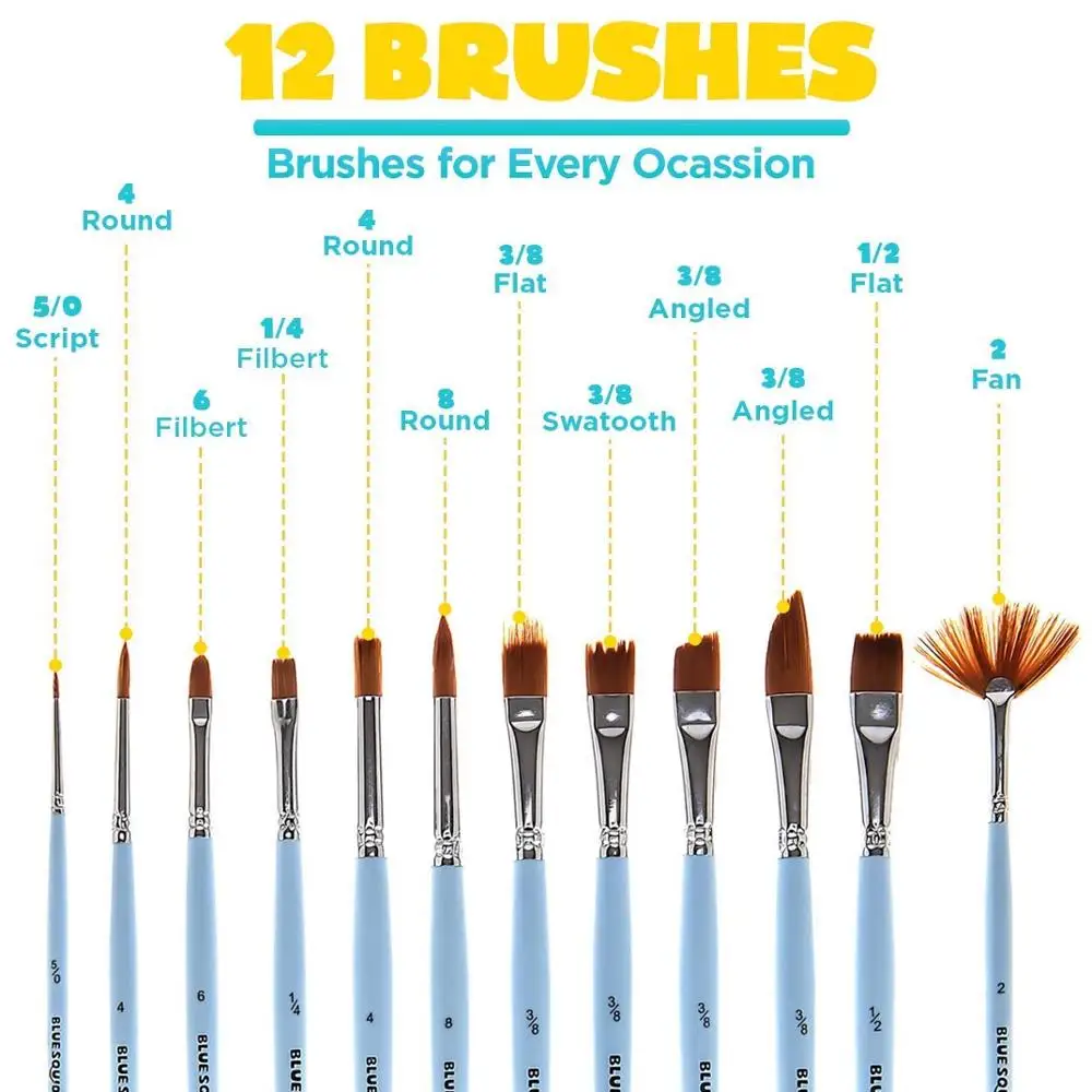 personalized paint brush set oil paint