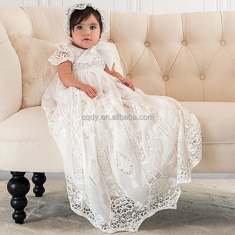 infant white lace dress