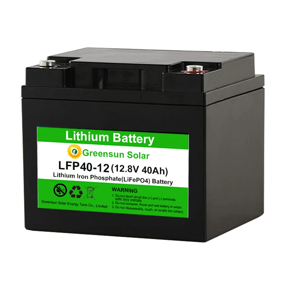 Deep Cycle LiFePO4 12.8v 30ah 45ah 50ah lithium battery 12v 40ah With MBS