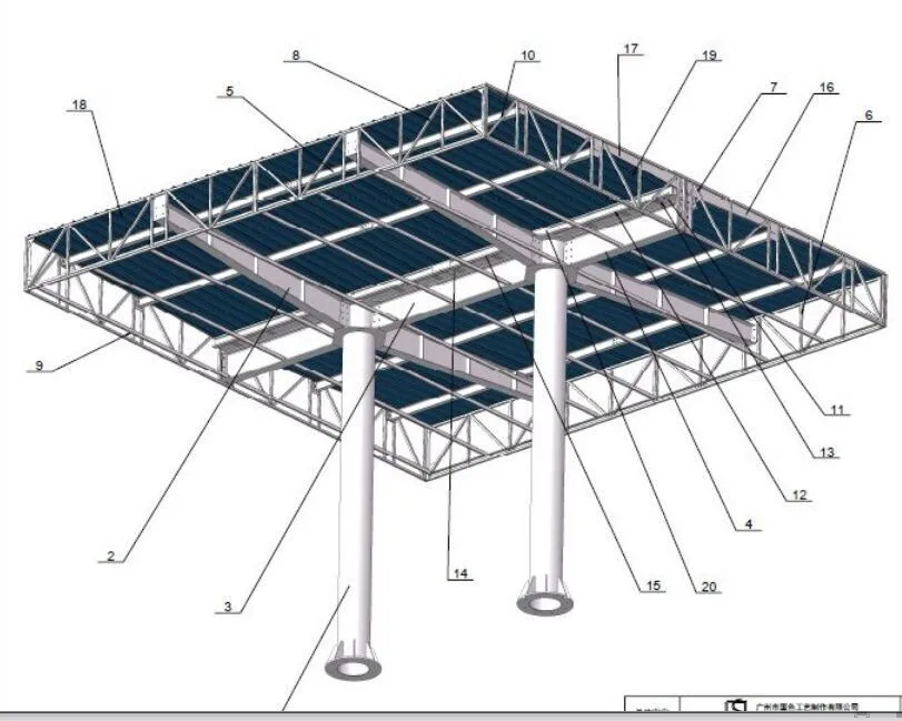 Service Station Equipment Canopy Prefabricated Gas Station