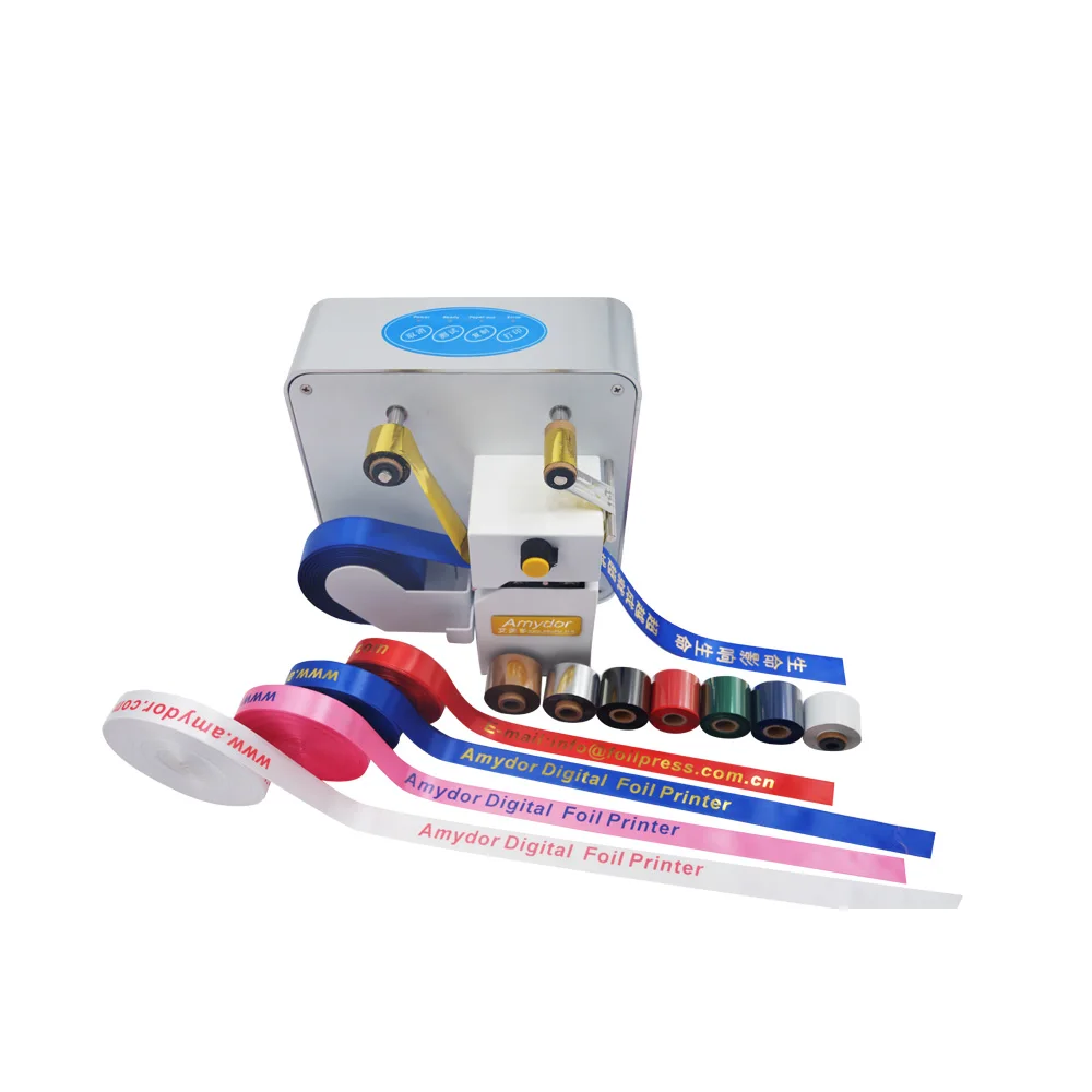 Digital Amydor 320 Desktop Hot Foil Ribbon Printer Hot Stamping Satin Ribbon