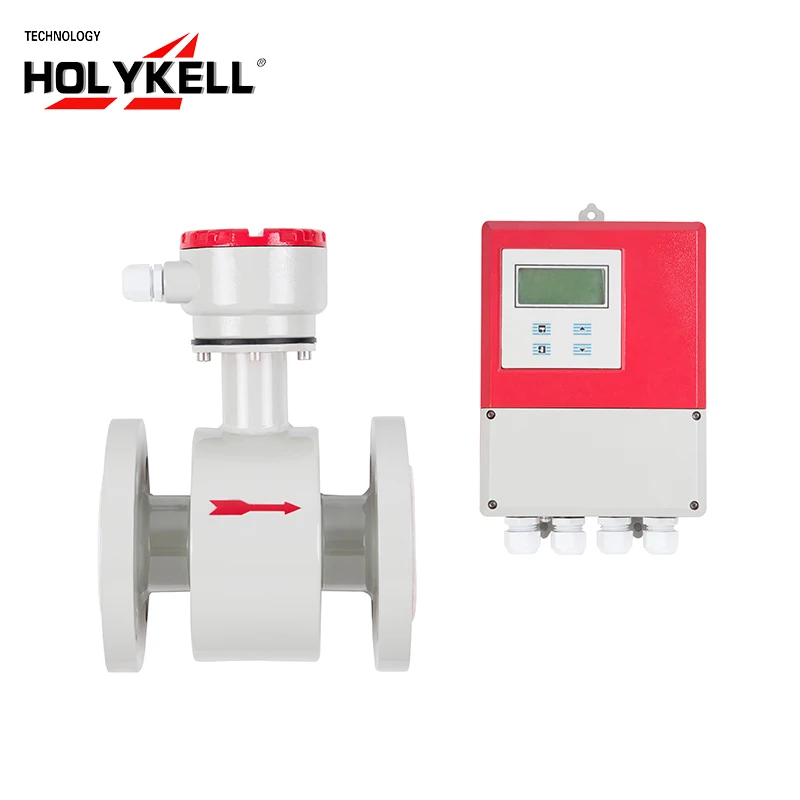Holykell Drinking Water Flow Measuring Instruments Magnetic Flange Water Flow Meter 6 Inches