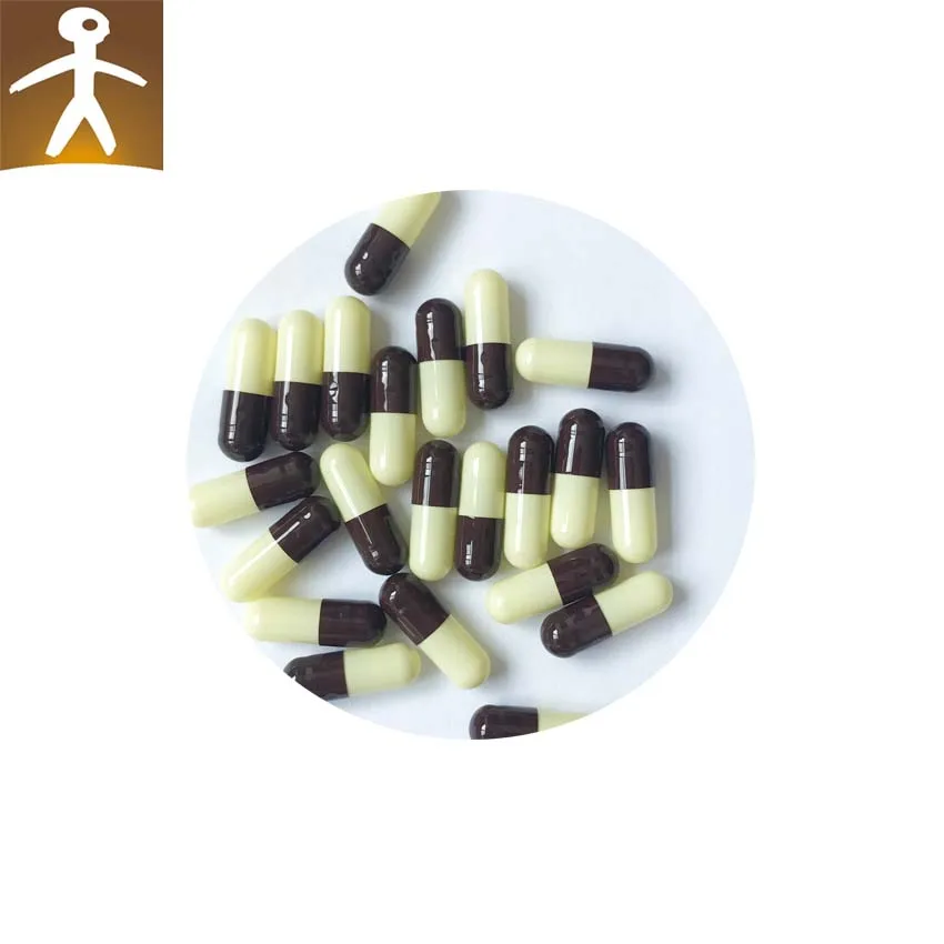 Светло-желтая белая серая Вегетарианская капсула с энтеросолюбильным покрытием HPMC