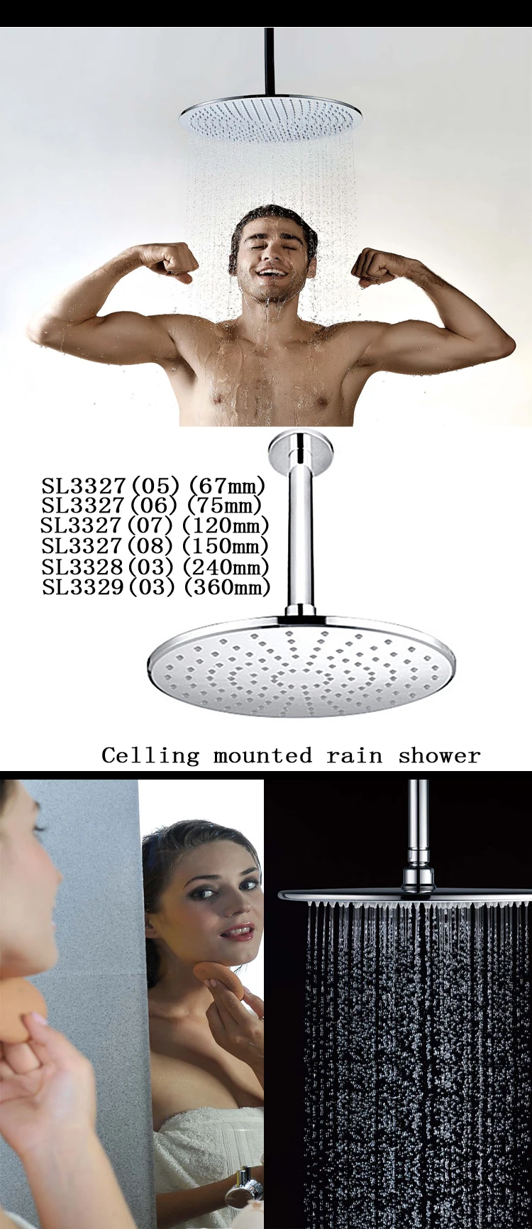 Ceiling Mounted Rain manufacture