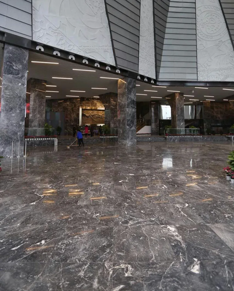 Chinese Natural Aquasol Quartzite Marble Fantasy Silver Grey Granite