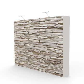 portable folding aluminum 4x3 straight trade show fabric wall pop up display