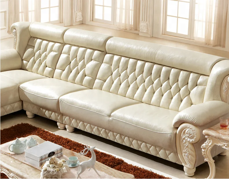 
Кожаный диван Bisini в европейском стиле для гостиной, роскошный набор диванов (BF07-70181) 