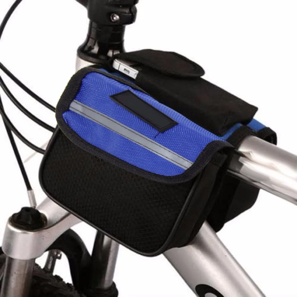 Bike Bag Frame Front Head Top Tube Pannier Cycling Bag Double Pouch Holder 