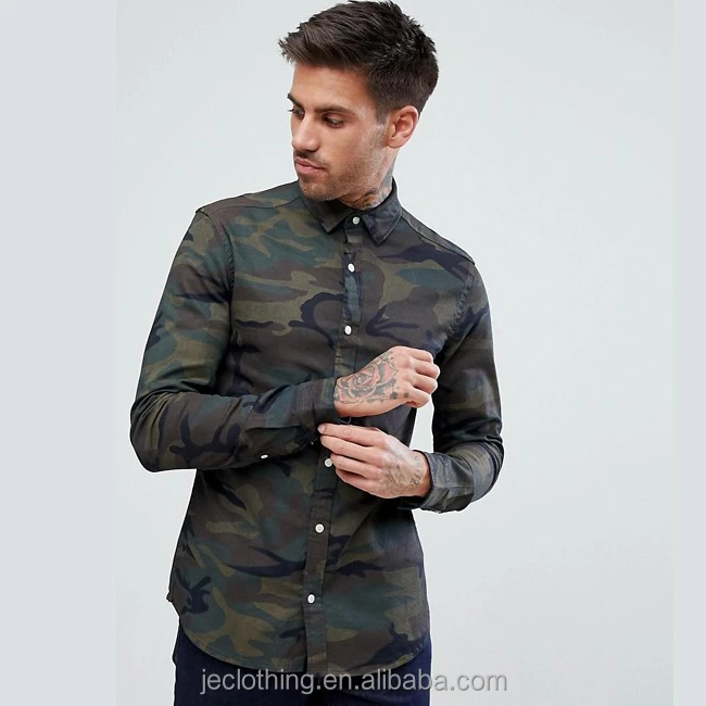 camo print shirt mens