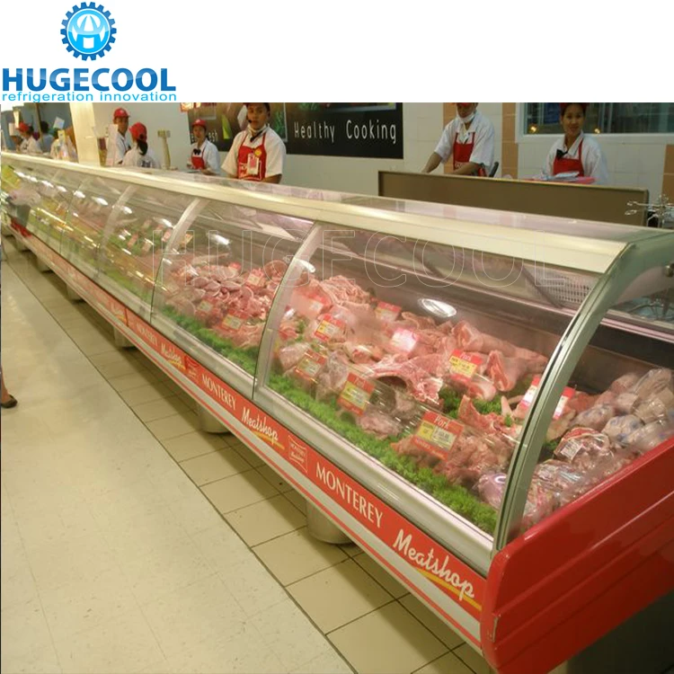 Витрина для демонстрации мяса в супермаркете/прилавок хранения продуктов Deli витрина с дуговым стеклом открывающийся влево и
