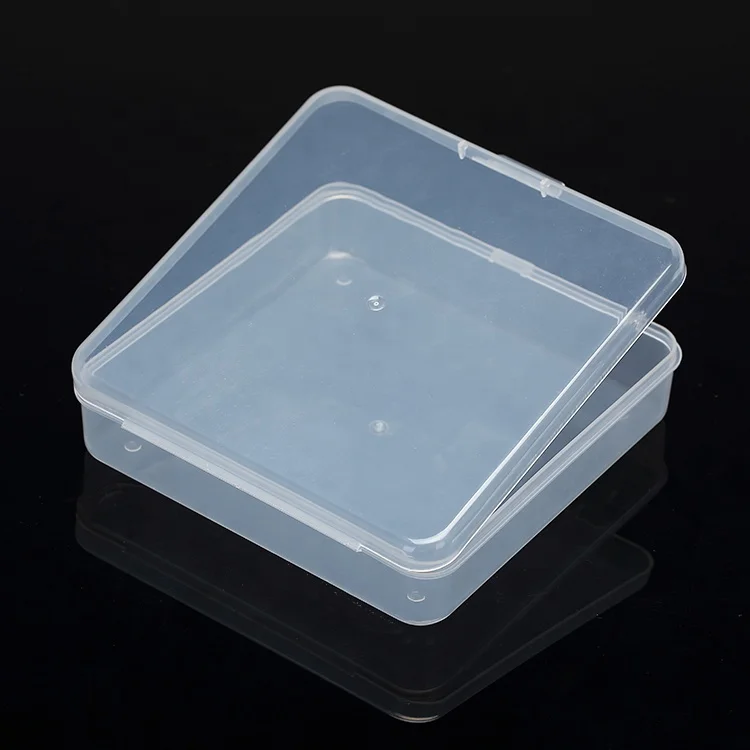 Custom Printing Clear Square Flip Top Flat Foldable Plastic Box