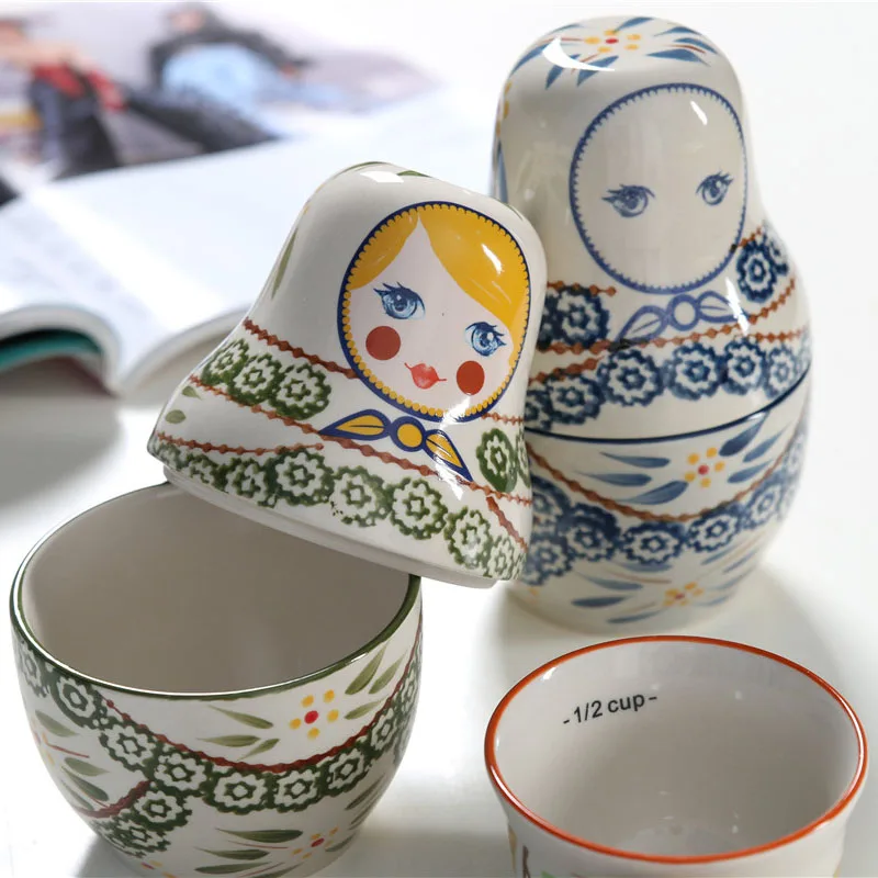 Russian Nesting Dolls Ceramic Measuring Cups -  Denmark