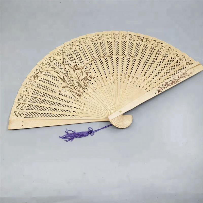 Китайский Ароматный сандаловый Ручной Веер резные ароматизированные деревянные веера для свадебной вечеринки подарок на день рождения домашний