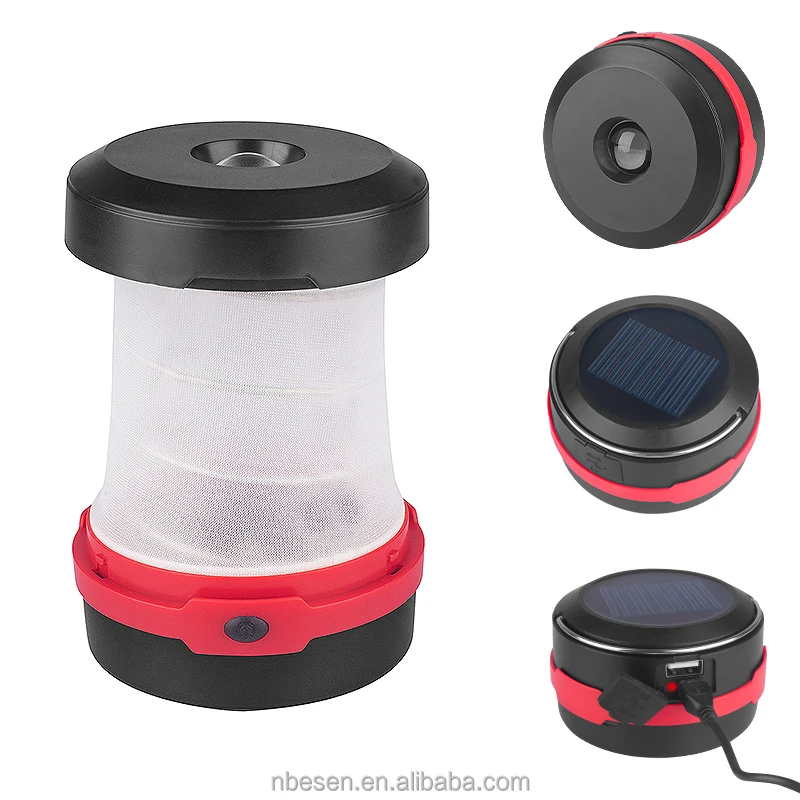 Складной светодиодный фонарь для кемпинга на солнечной батарее из