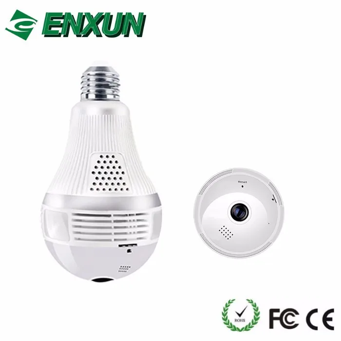 ICSEE Ip 360 Wifi Cctv Security Light Bulb 1080p Panoramic Camera Motion Detection