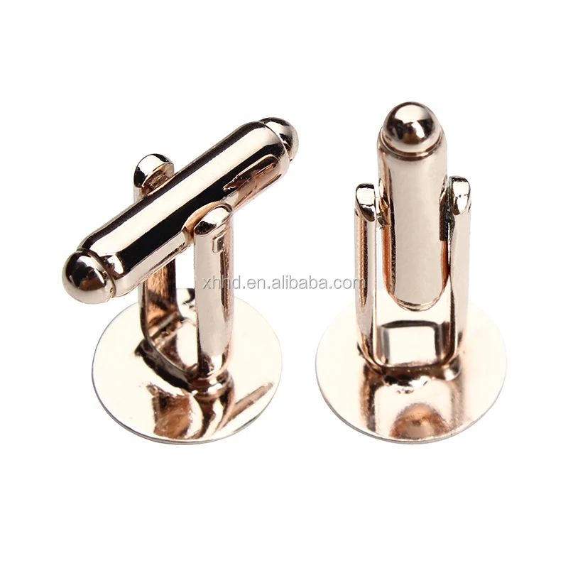 Модные круглые металлические запонки 6/8/10/12/15 мм, простые запонки, заготовки, пластина, фурнитура Cfflink