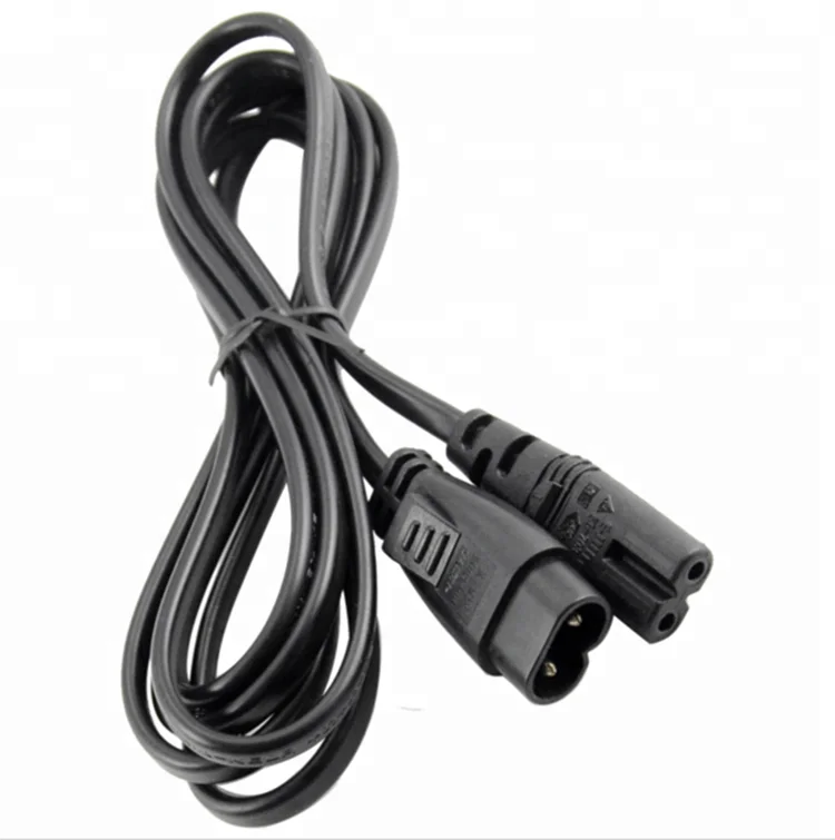 Cable Length: 180cm, Color: Black Connectors C7/C8 Power 8 Figure Adapter Converter Cable,European IEC320 C7 Female to C8 Male Plug Extension Cord,30CM,1 pcs 