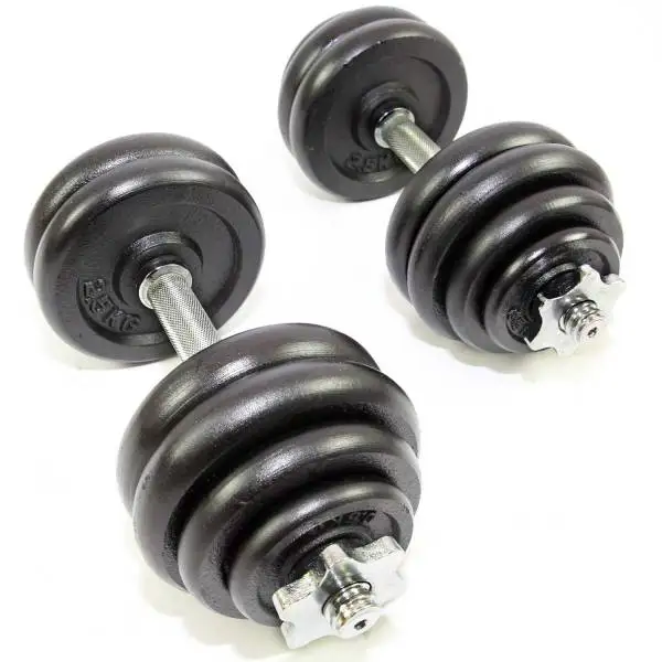 30KG Cast Iron Dumbbell Set Weight Dumbbells Home Gym Training Fitness