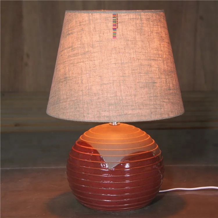 Cheap antique led desk night light ceramic bed room table lamp for home hotel decorative