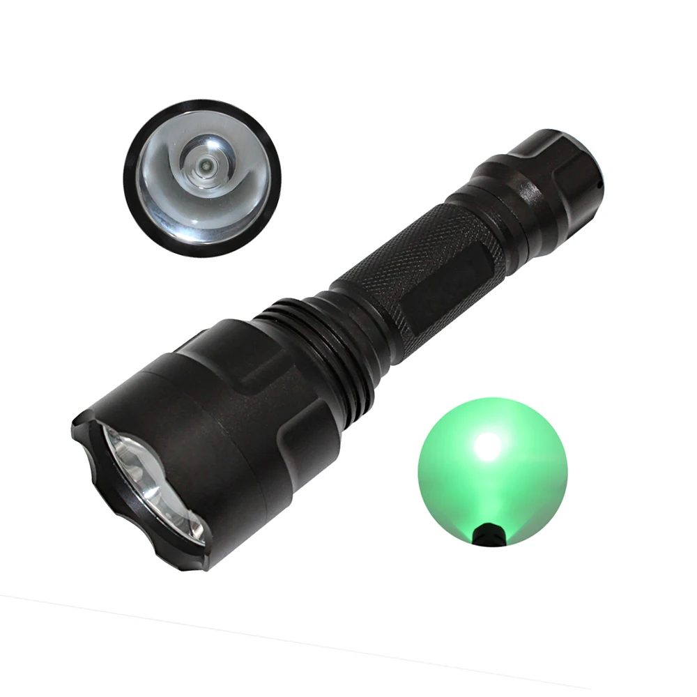 C8 T6//Q5 LED Tactical Hunting Single Flashlight 1-Mode Light Torch Camping Lamp