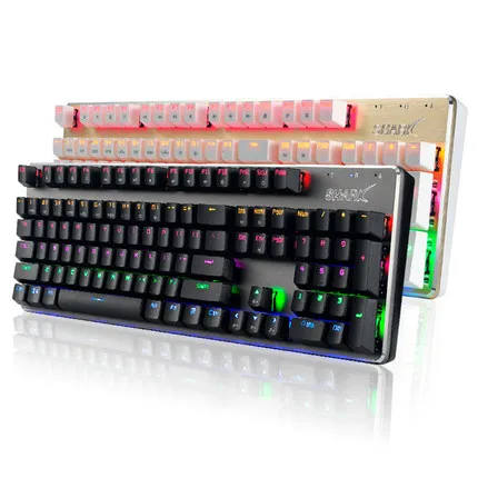Mechanical Keyboard with Blue Switches RGB Backlit 104-Key Gaming Keyboard