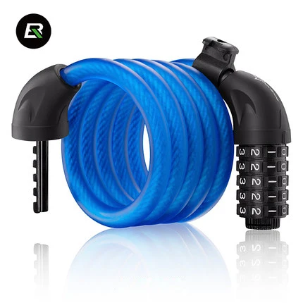 ROCKBROS – Câble Antivol à Code 3 Chiffres – Alliage Zinc + Acier Inox, étanche, Anti-corrosion – Pour Vélo, Trottinette, Casque, Snowboard