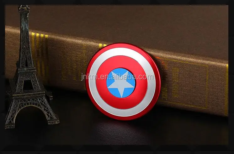 Hand Fidget Toy Captain America Shield Hand Spinner Metal Finger Stress Reduce Hand Finger Spinner