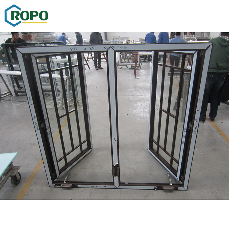 AS2047 Australia Standard UPVC Glass Dual Pane Balcony Flat Bar Grill Colors Windows