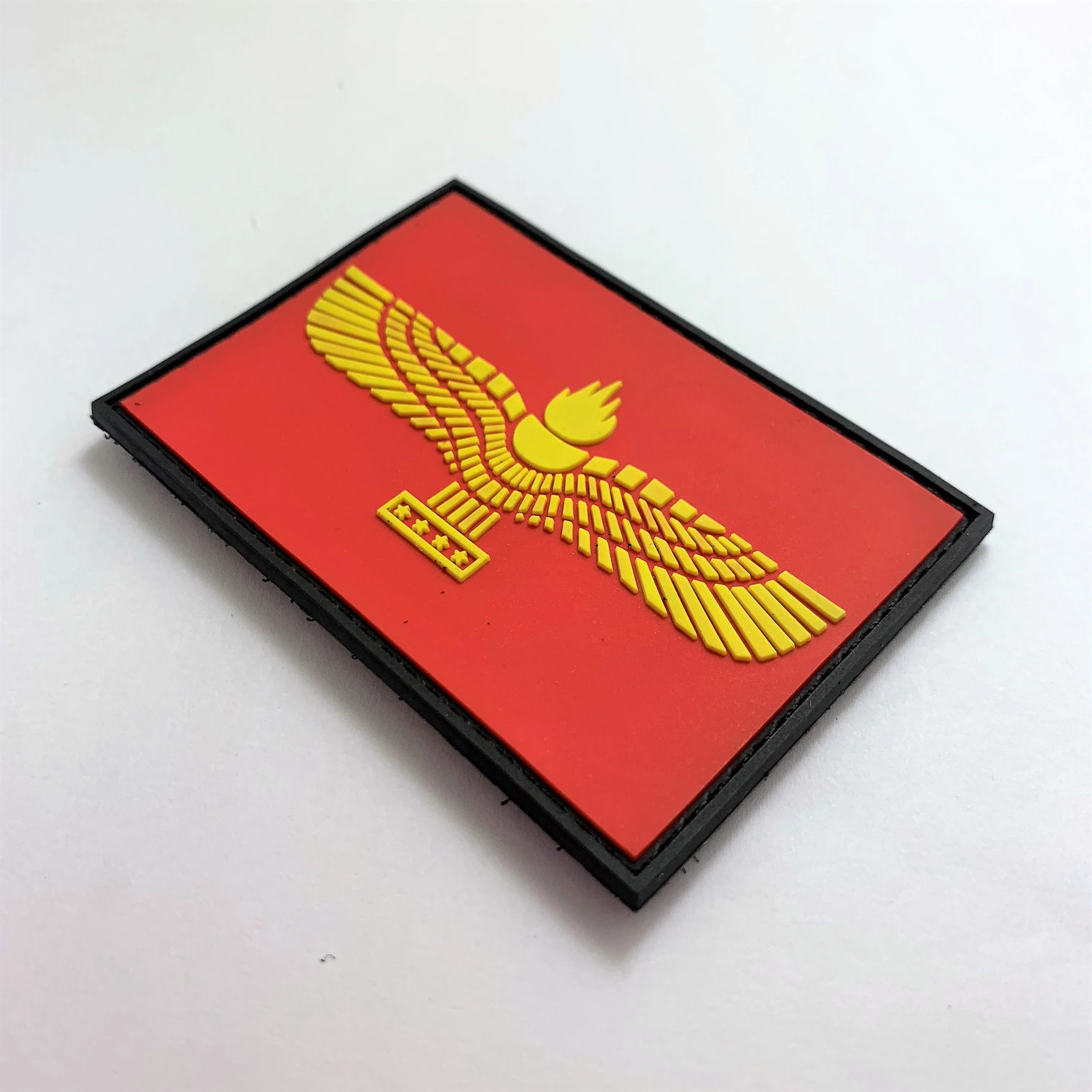 Factory Direct Sale Aramaic Flag PVC Patch Custom Design Aramaic Flag Patch Maker