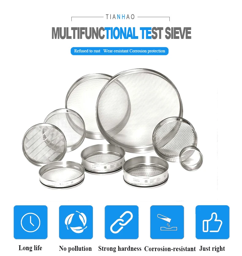 Top Cover & Bottom Tray for Lab Test Sieve Stainless Steel Wire