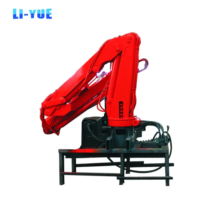 Hydraulic Folding Arm Brick Grab Block Lifting Crane With Truck