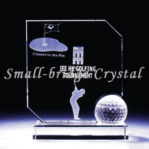 factory laser etch crystal trophy for sports souvenir