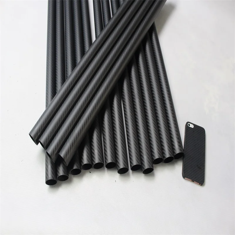 High strength high modulus corrosion resistance twill plain carbon Fiber tube Sports equipment displ