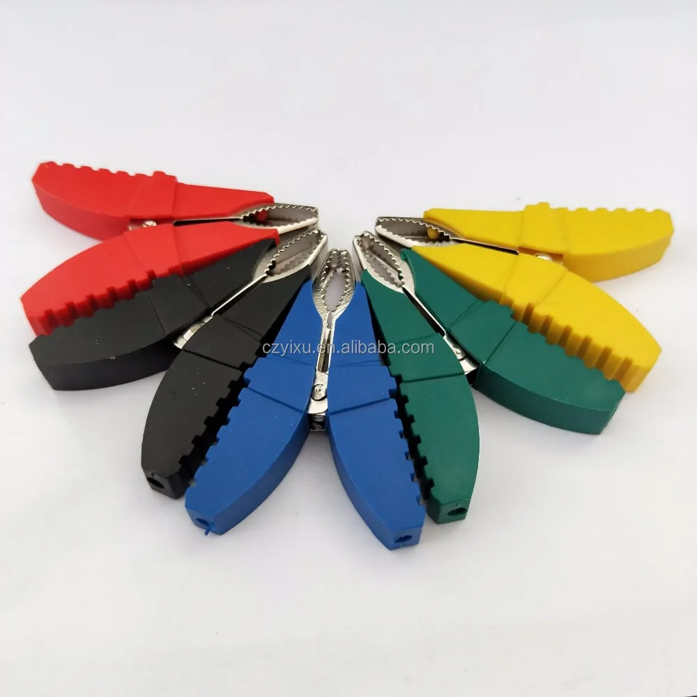 Медный зажим крокодил с бабочкой