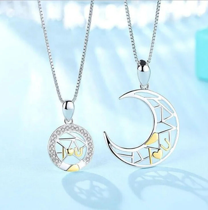 Wholesale 925 Silver Pendant I Love You 